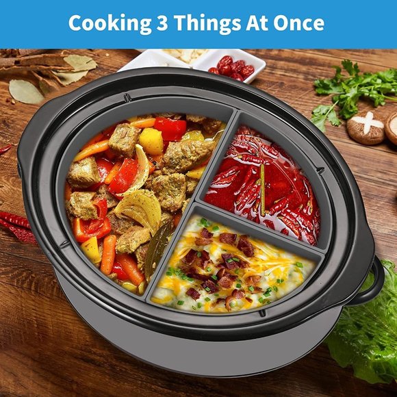 Reusable Thicker Silicone Slow Cooker Divider Liner Compatible 6 Quart Slow Cook - Picture 1 of 14